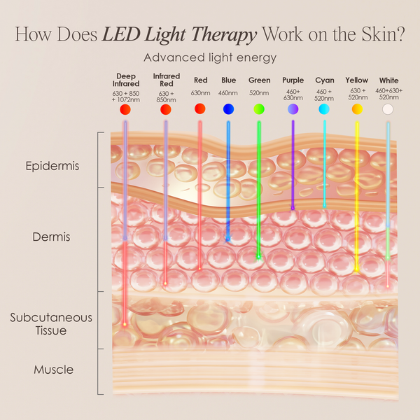 How does LED Light therapy work on the skin 